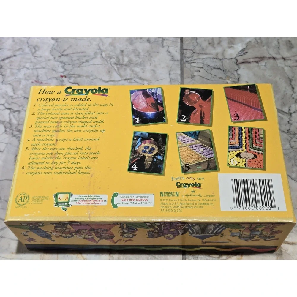NOS 1999 Crayola Wizards Giant Box of 120 Crayons Set COMPLETE Rare Hard To Find